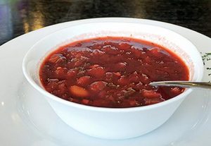 picture of daily soups: Ukrainian borscht
