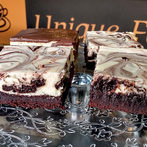 photo of cheesecake brownie